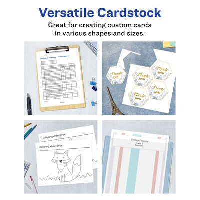 Avery Integrated Cards, 8.5 x 11, Matte White, 10/Pack (95282)