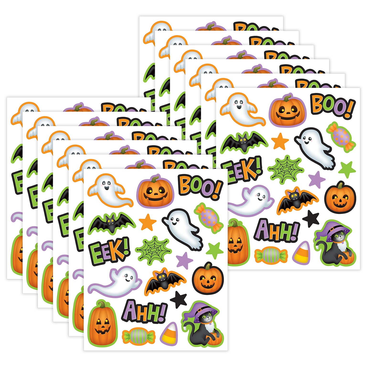 Teacher Created Resources Halloween Stickers, 120/Pack, 12 Packs/Bundle (TCR6944-12)
