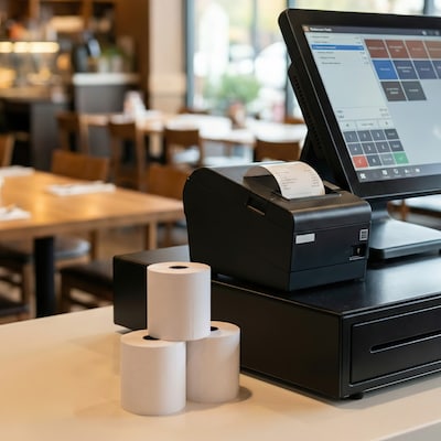 Staples Bond Cash Register/POS Rolls, 2 1/4" x 130', 100/Carton (18331-CC)