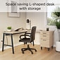 Union & Scale™ Essentials 60"W L-Shaped Desk, Natural (UN60420)