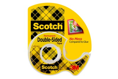 Scotch® Permanent Double Sided Tape w/Refillable Dispenser, 1/2 x 6.94 yds., 1 Core, 1 Roll (136)