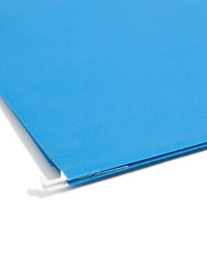 Smead Hanging File Folders, 1/5-Cut Adjustable Tab, Legal Size, Sky Blue, 25/Box (64370)