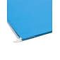 Smead Hanging File Folders, 1/5-Cut Adjustable Tab, Legal Size, Sky Blue, 25/Box (64370)