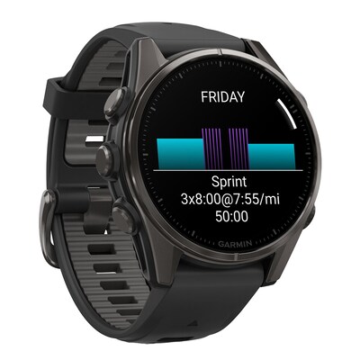 Garmin fenix 8 Smart Watch, 43 mm, Carbon Gray & Black (GRM0290320)
