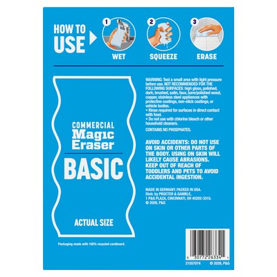 Mr. Clean PRO Commercial Magic Eraser Basic Multi-Purpose Cleaning Pads, White, 6 Pads/Box (79009)