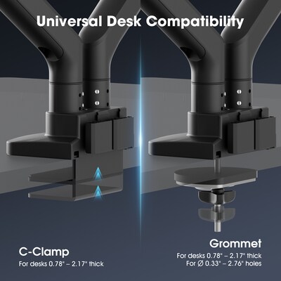 FlexiSpot MA9 Premium Dual Monitor Mount, Up to 49" Monitors Black (MA9-D-DP-US)
