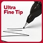 TRU RED™ Pen Permanent Markers, Ultra Fine Tip, Black, 5/Pack (TR54525)