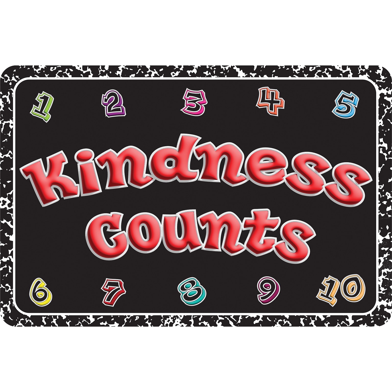 Ashley Productions The Original Fun Mat, Welcome Mat, 15.5 x 23.5, Kindness Counts (ASH91561)