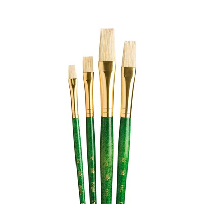 Princeton RealValue Short Handle Mixed Media Natural Variety Brush Set, 4/Set, 3 Sets/Bundle (PBXPR9112-3)