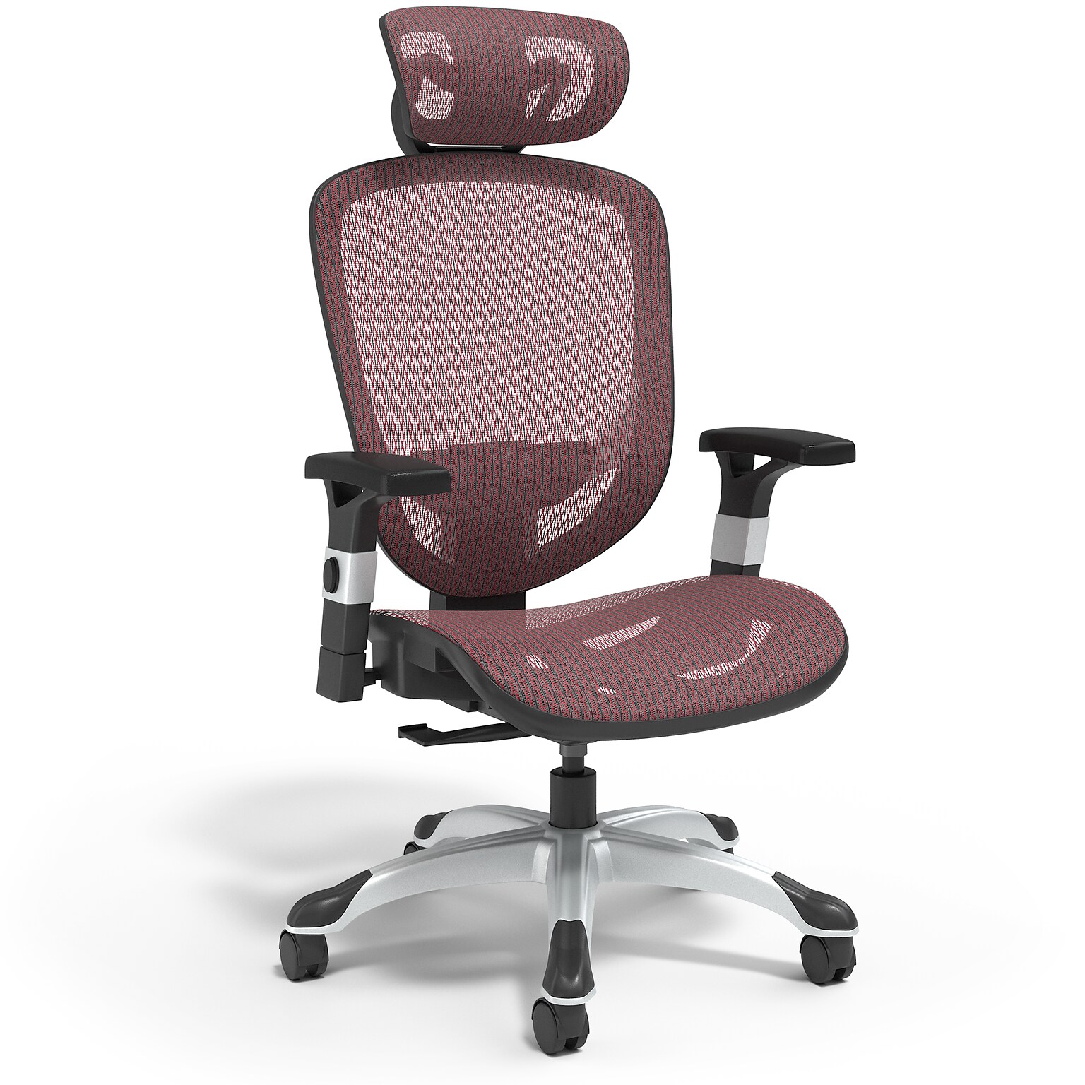 Quill Brand® Hyken Mesh Computer and Desk Chair, Red (50218)