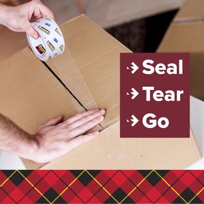 Scotch Tear By Hand Packing Tape, 1.88" x 54.6 yds., Clear, 6/Pack (3250-TBH-12GC)