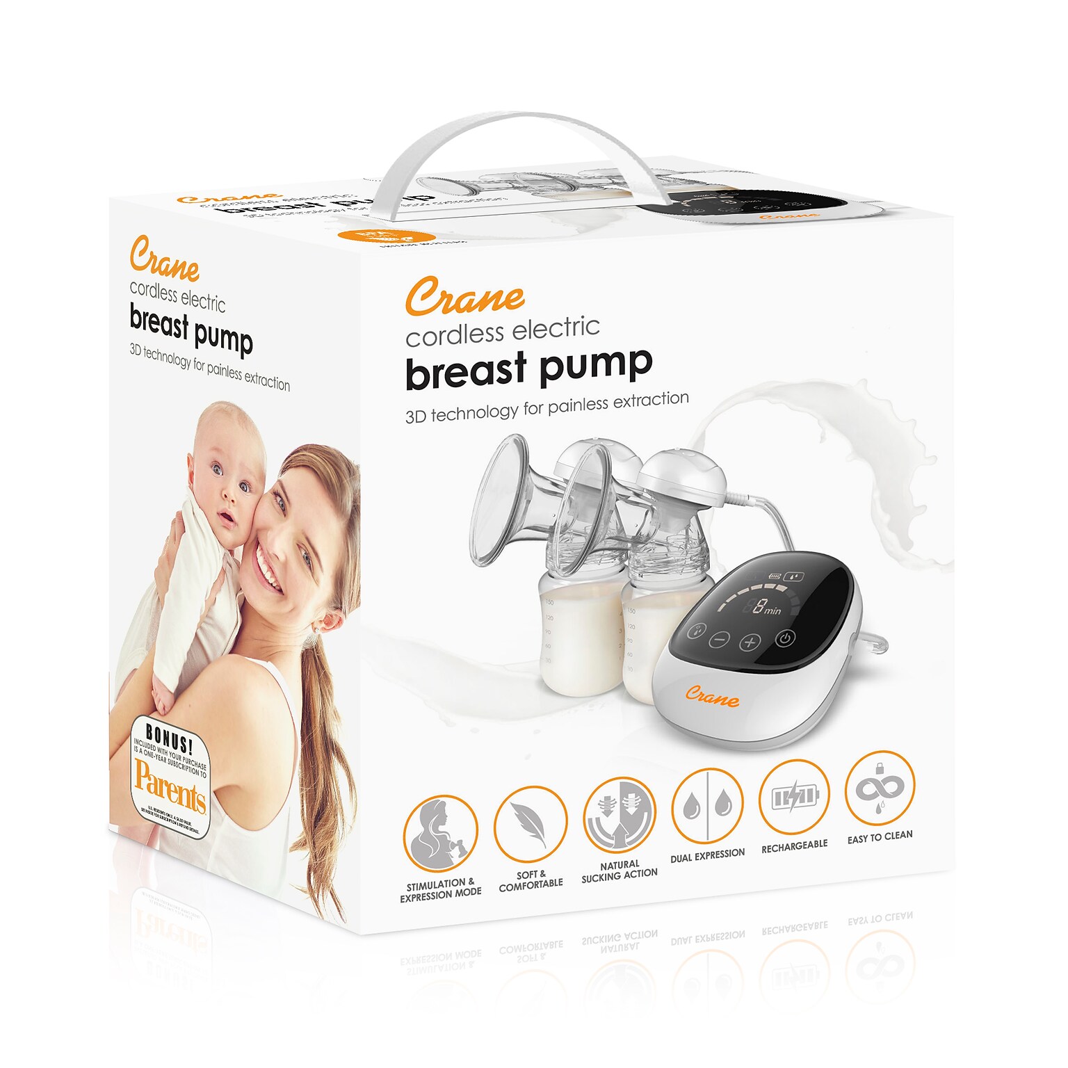 Crane Select Cordless Breast Pump, Electric (EE-9002)