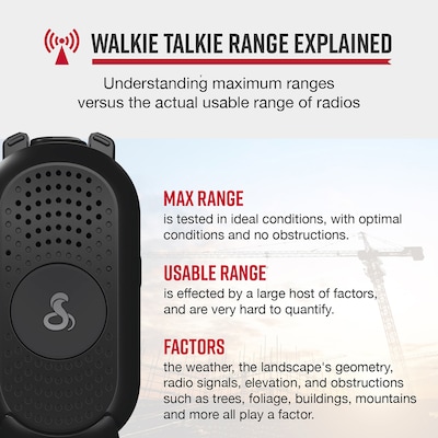 Cobra Compact 2-Way Handheld Business Radio with Dual-Dock Charger and Headset, Black, 6/Pack (PX280)