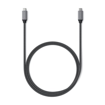 Satechi USB4 USB-C Charging Cable, 2.6 ft., Space Gray (ST-U4C80M)