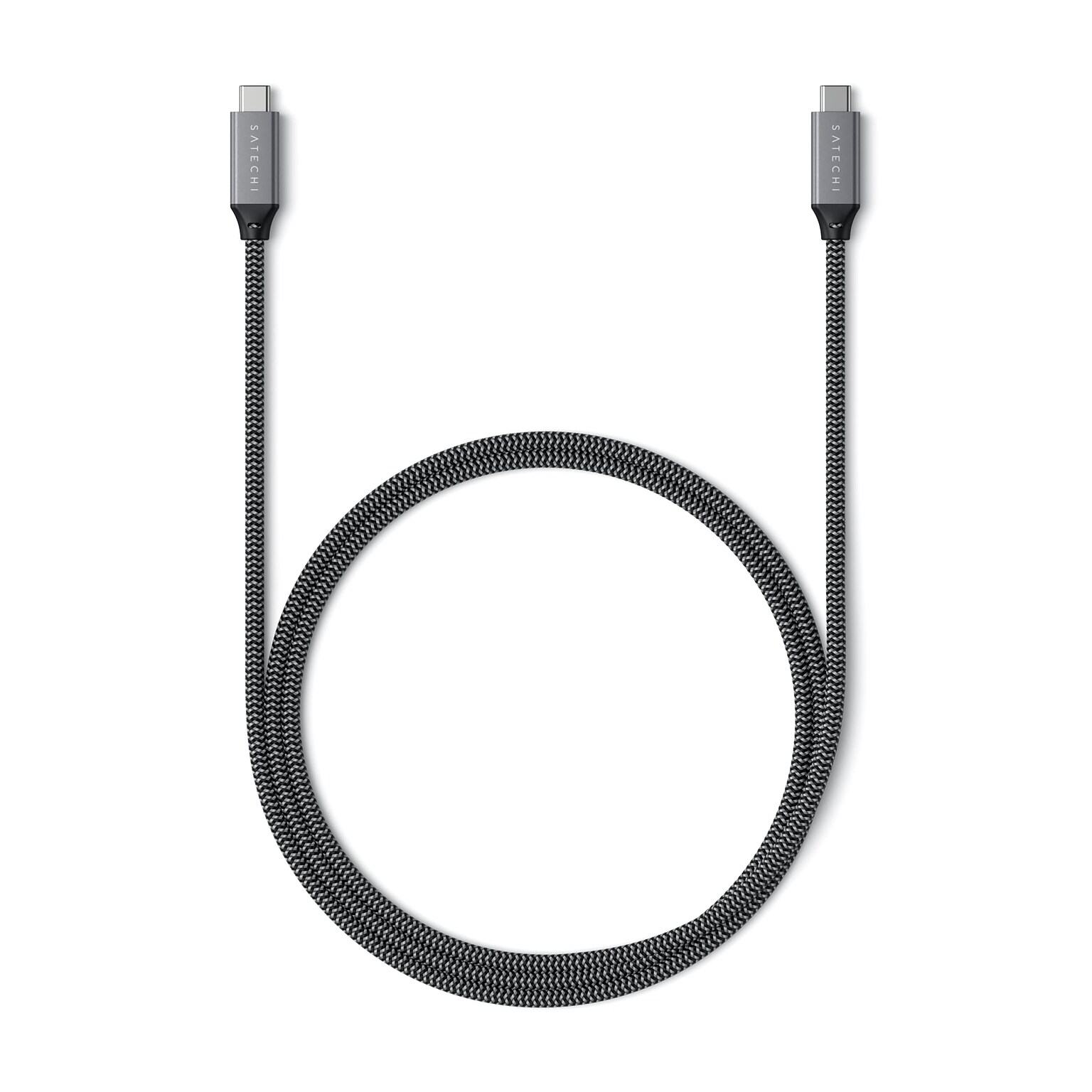 Satechi USB4 USB-C Charging Cable, 2.6 ft., Space Gray (ST-U4C80M)