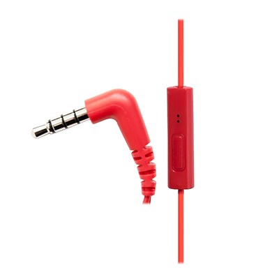 Panasonic ErgoFit Earbuds with Microphone & Neodymium Drivers, Red (RP-TCM125)