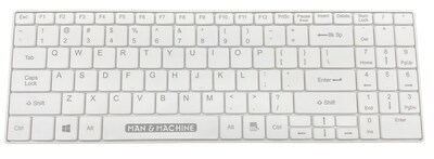 Man & Machine Its Cool Wireless Washable Keyboard, White (ITSC/BTWI/W5)