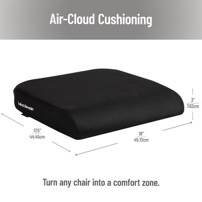Mind Reader Memory Foam Office Chair Cushion, Black (MEMGEL-BLK)