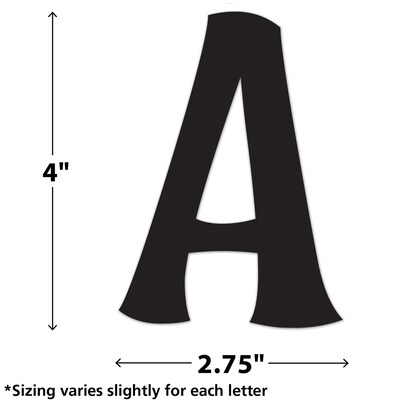Teacher Created Resources Wild Whimsy 4 Self-Adhesive Letters and Numbers, Black, 222/Pack (TCR9643)
