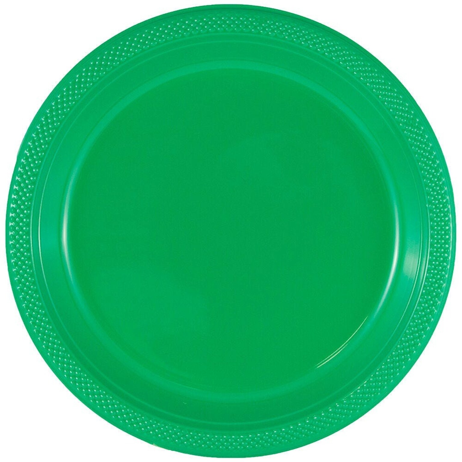 JAM Paper 9 Plastic Plates, Green, 80/Pack (255328197G)