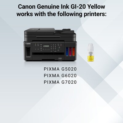Canon GI-20 Yellow Standard Yield Ink Cartridge Refill (3396C001)