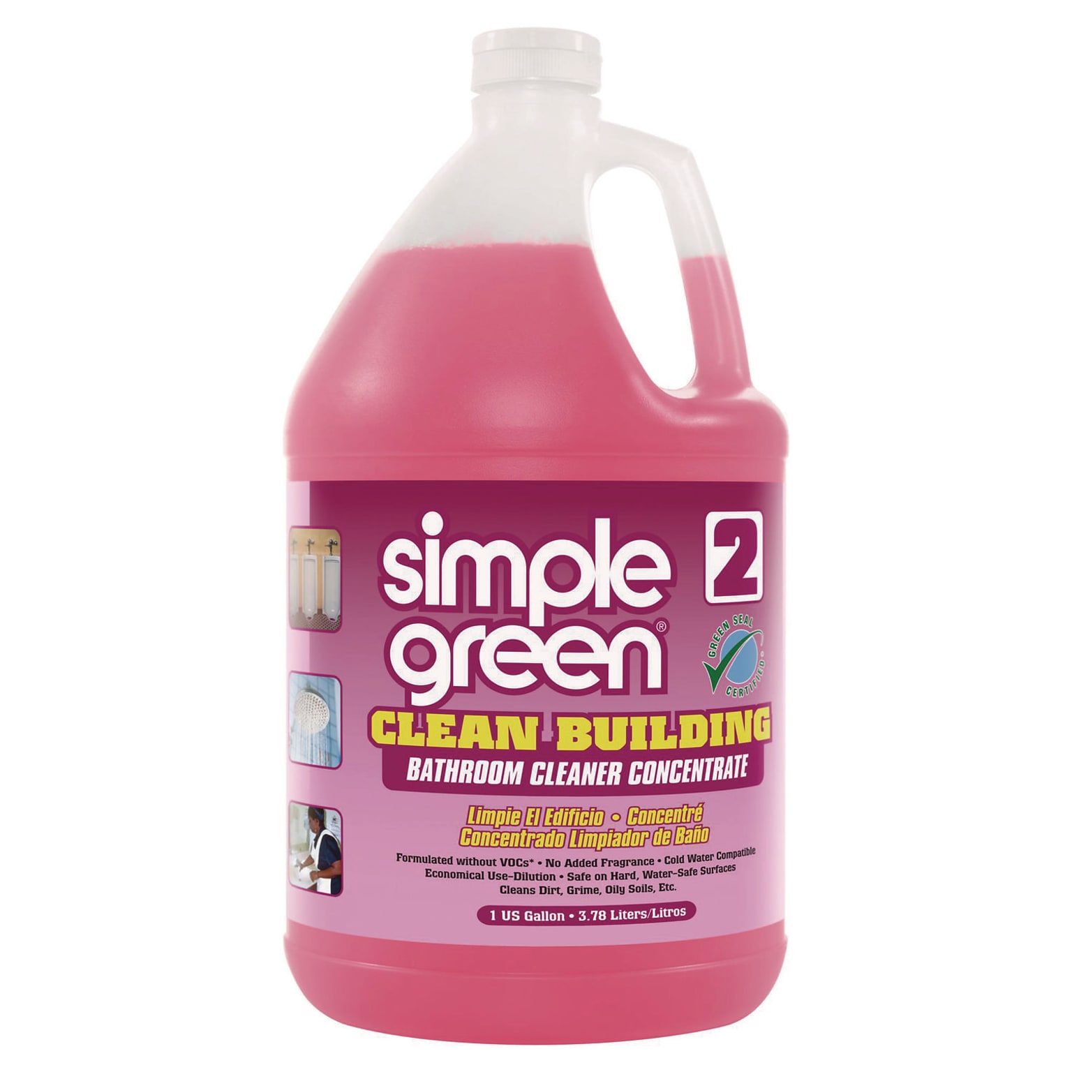 Simple green Clean Building Bathroom Cleaner Concentrate, Unscented, Simple green, 1 gal Bottle