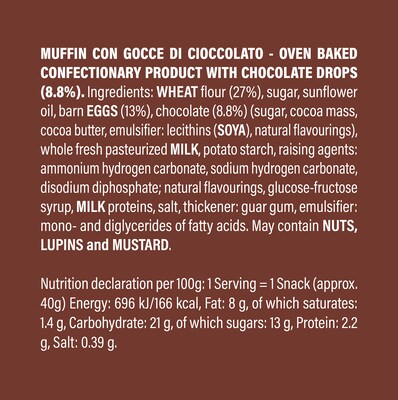 Balconi Chocolate Chip Muffin, 72/Pack (600-04190)