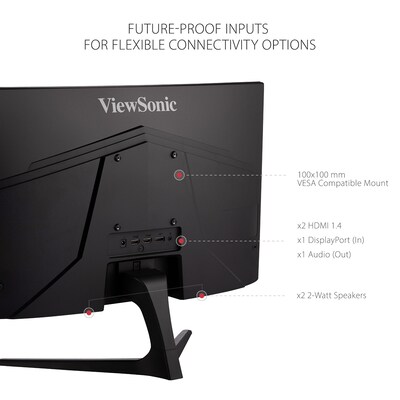 ViewSonic 24" Curved 165Hz LED Gaming Monitor, Black (VX2418C)