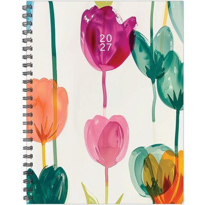 2027 Willow Creek Spring Tulips 8.5 x 11 Calendar Year Weekly & Monthly Standard Planner, Assorted Colors (66881)