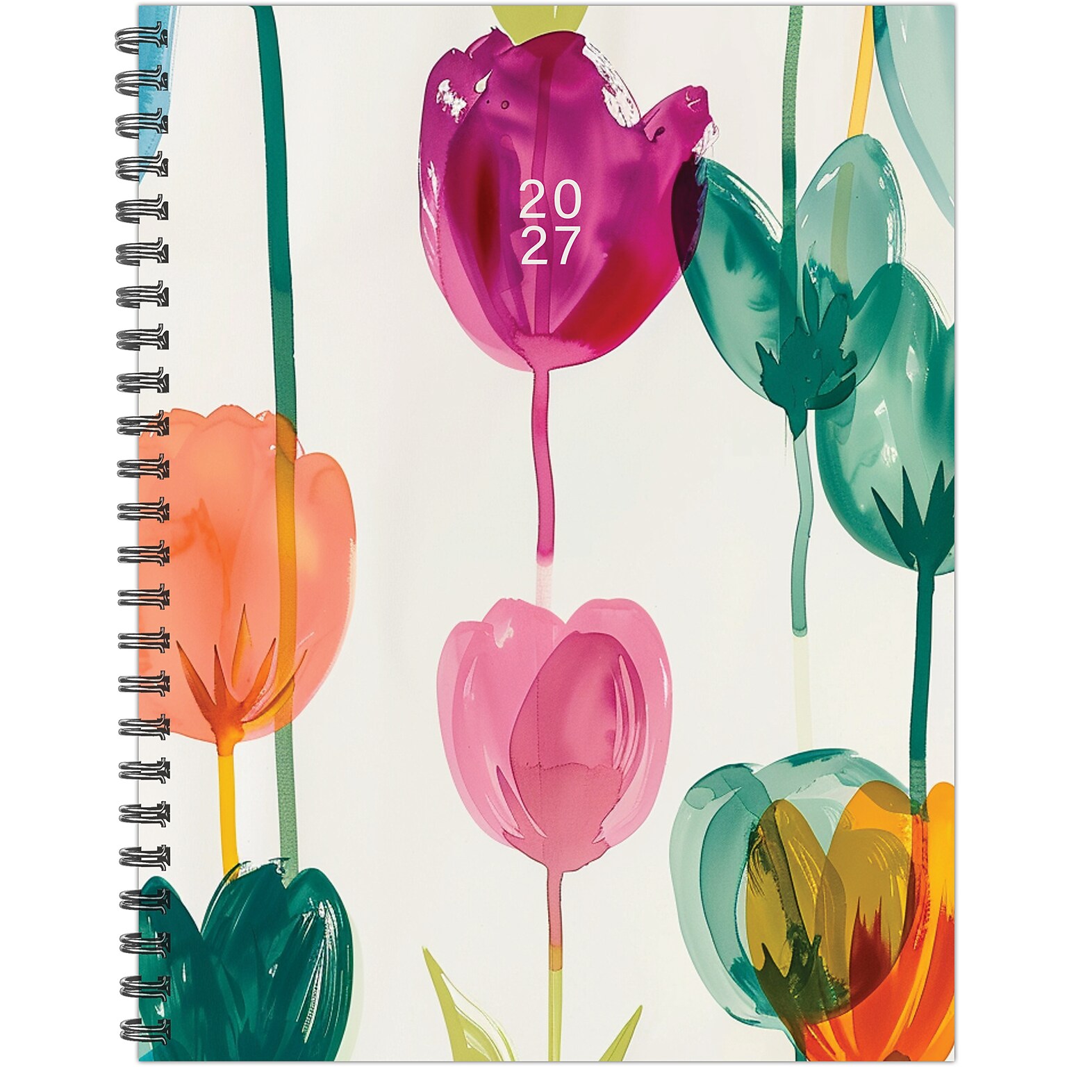 2027 Willow Creek Spring Tulips 8.5 x 11 Calendar Year Weekly & Monthly Standard Planner, Assorted Colors (66881)