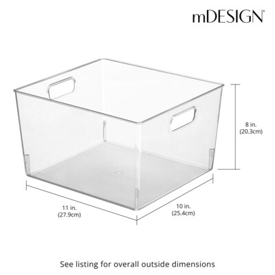iDESIGN Medium Plastic Storage Bin, Clear (64310)