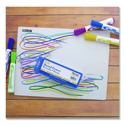Bazic Whiteboard and Chalkboard Eraser, Felt, With Hanger (BAZ6005)