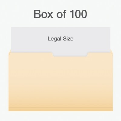 Pendaflex Heavy Duty File Folder, 1-Tab, Legal Size, Manila, 100/Box (1007056)