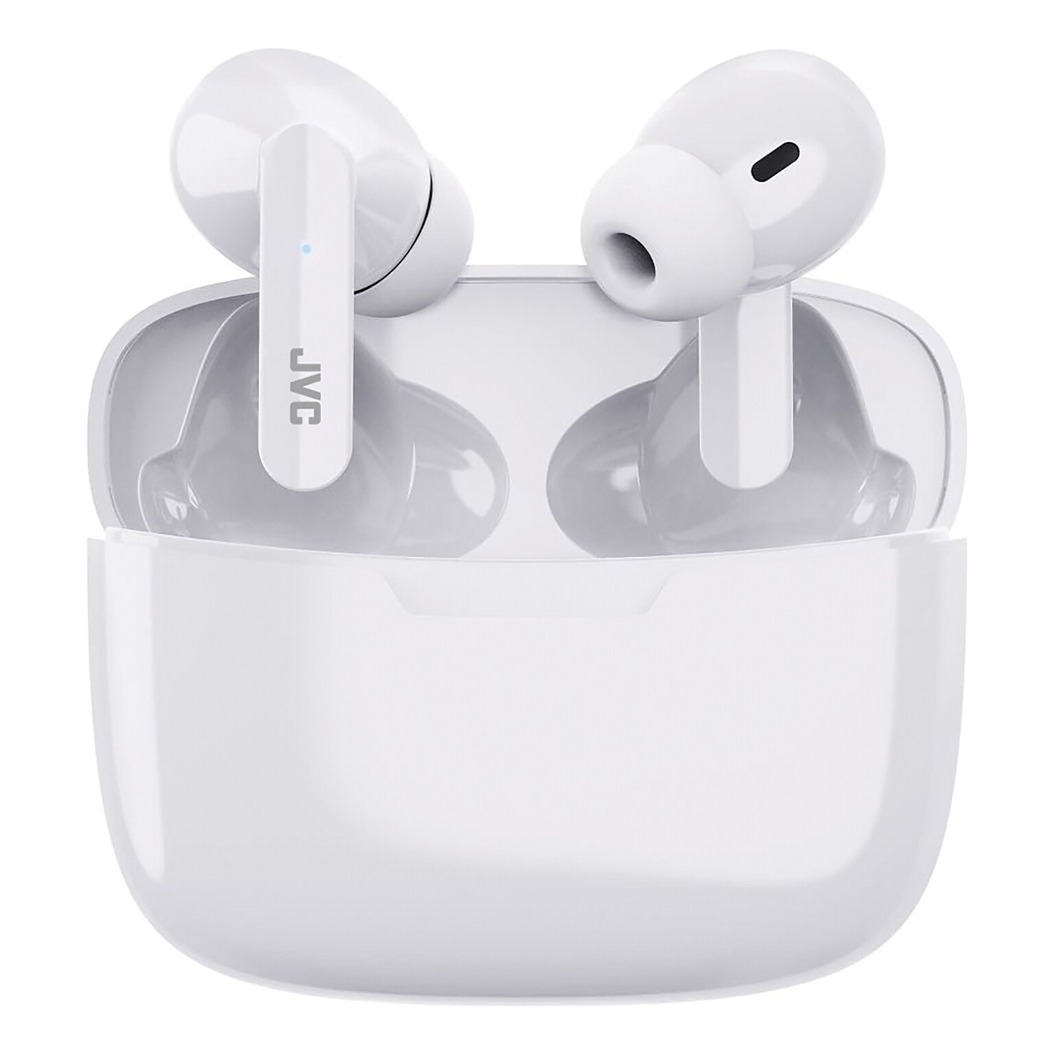 JVC Ultra-Compact True Wireless Earbuds with Charging Case, Bluetooth, Coconut White (HAD5TW)