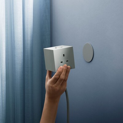 AVOLT Square 1 5.9' 3-Outlet Power Extender with USB-C, Shark Blue (SQ1-NABC30-18SHB)