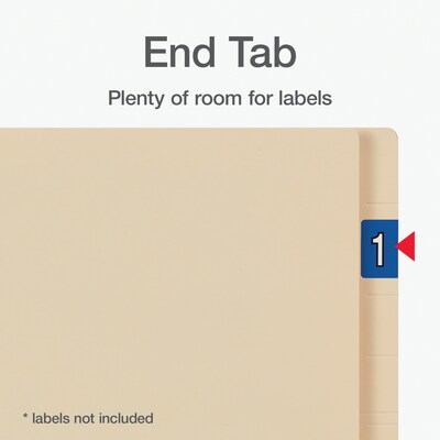 Pendaflex End Tab File Folder, Straight Cut, Legal Size, Manila, 50/Box (16635)