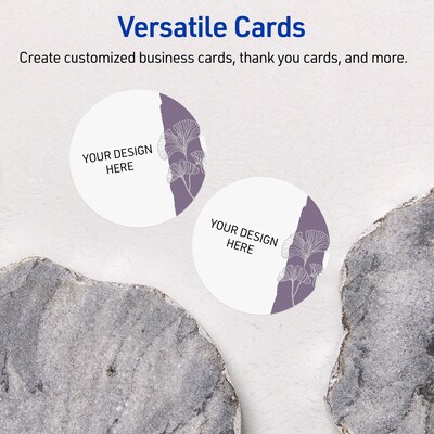 Avery Floral Design Matte Blank Card, White, 120/Pack (S00-F4T)