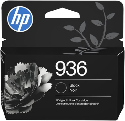 HP 936 Black Standard Yield Ink Cartridge, Prints Up to 1,250 Pages (4S6V2LN)