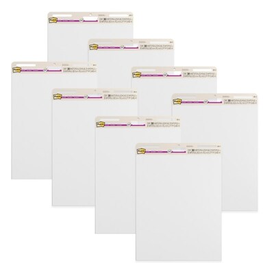 Post-it Recycled Super Sticky Wall Easel Pad, 25 x 30, 30 Sheets/Pad, 8 Pads/Pack (559RP-VAD8)