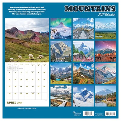 2027 TF Publishing Mountains 12" x 12" Monthly Wall Calendar (27-1017)