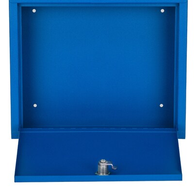 AdirOffice Steel Multipurpose Drop Box Interoffice Mailbox, Large, Blue (631-03-BLU-PKG)