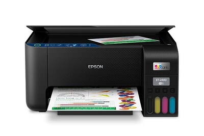 Epson EcoTank ET-2400 Wireless Color Inkjet Printer, All-In-One Supertank, Print, Scan, Copy (9592581)