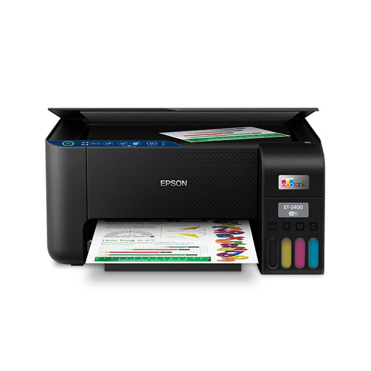 Epson EcoTank ET-2400 Wireless Color Inkjet Printer, All-In-One Supertank, Print, Scan, Copy (9592581)