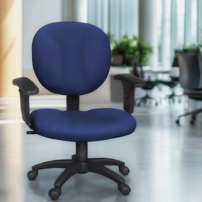 Regency Comfort Series Ergonomic Fabric Swivel Task Chair, Navy Blue (105-AA-NV)