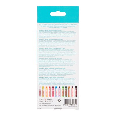 Talens Art Creation Water Soluble Oil Pastel Set, Assorted Colors, 12/Set, 3 Sets/Bundle (TLN9029112M-3)