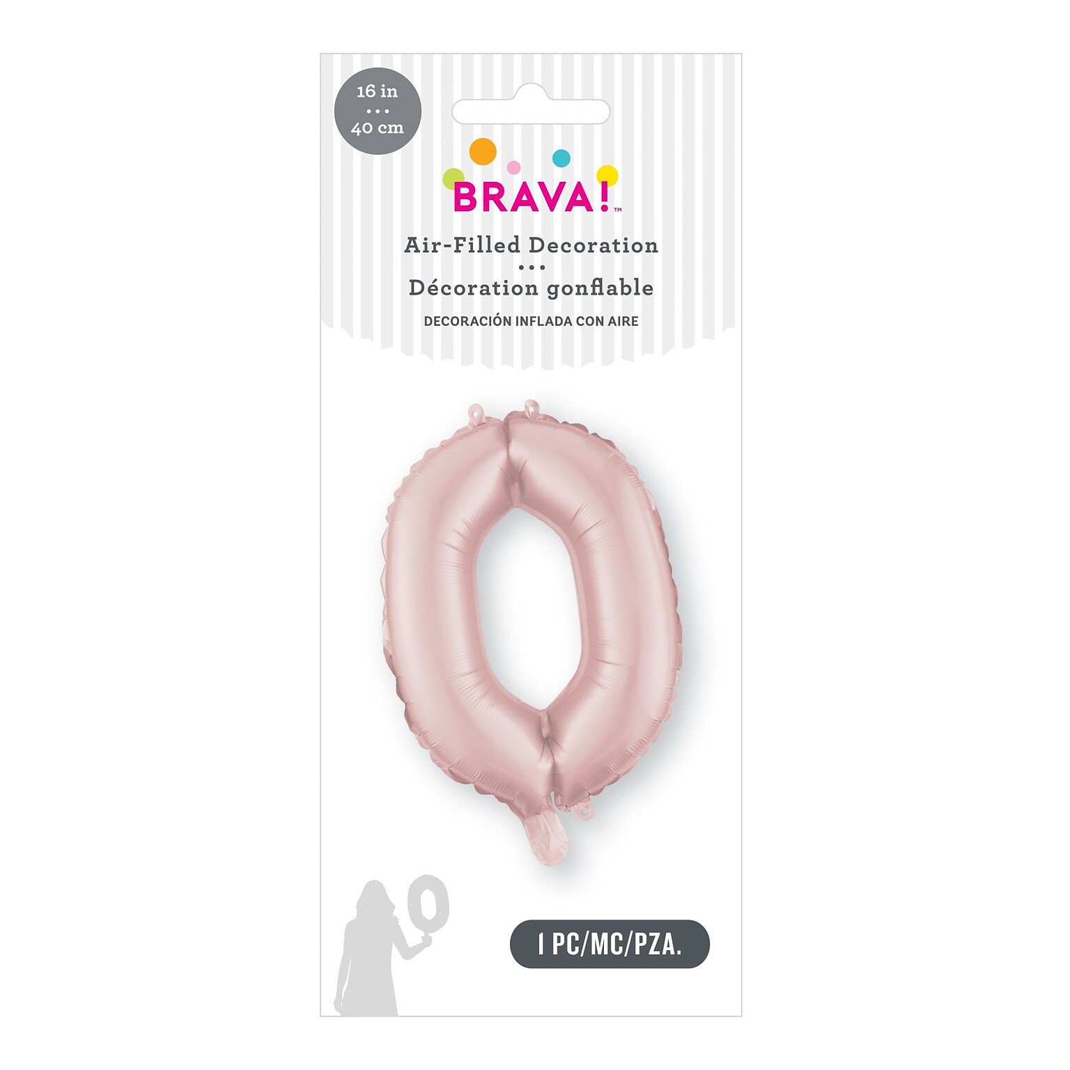 Party City (Air-Filled) 16 O Foil Balloon, Dusty Rose (AM 1 100082-92)