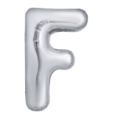 Party City (Air-Filled) 16 F Foil Balloon, Silver, 2/Pack (AM60050270-18)