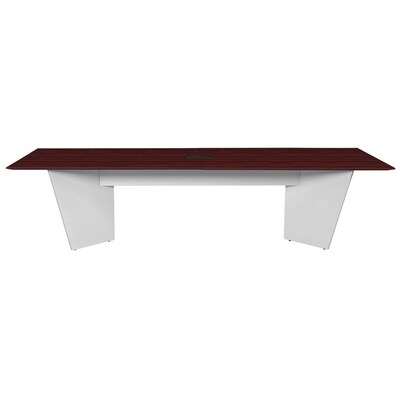 Regency Array 120"W x 48"D Conference Table with Grommet, Mahogany/White (ACT12048MHWH)