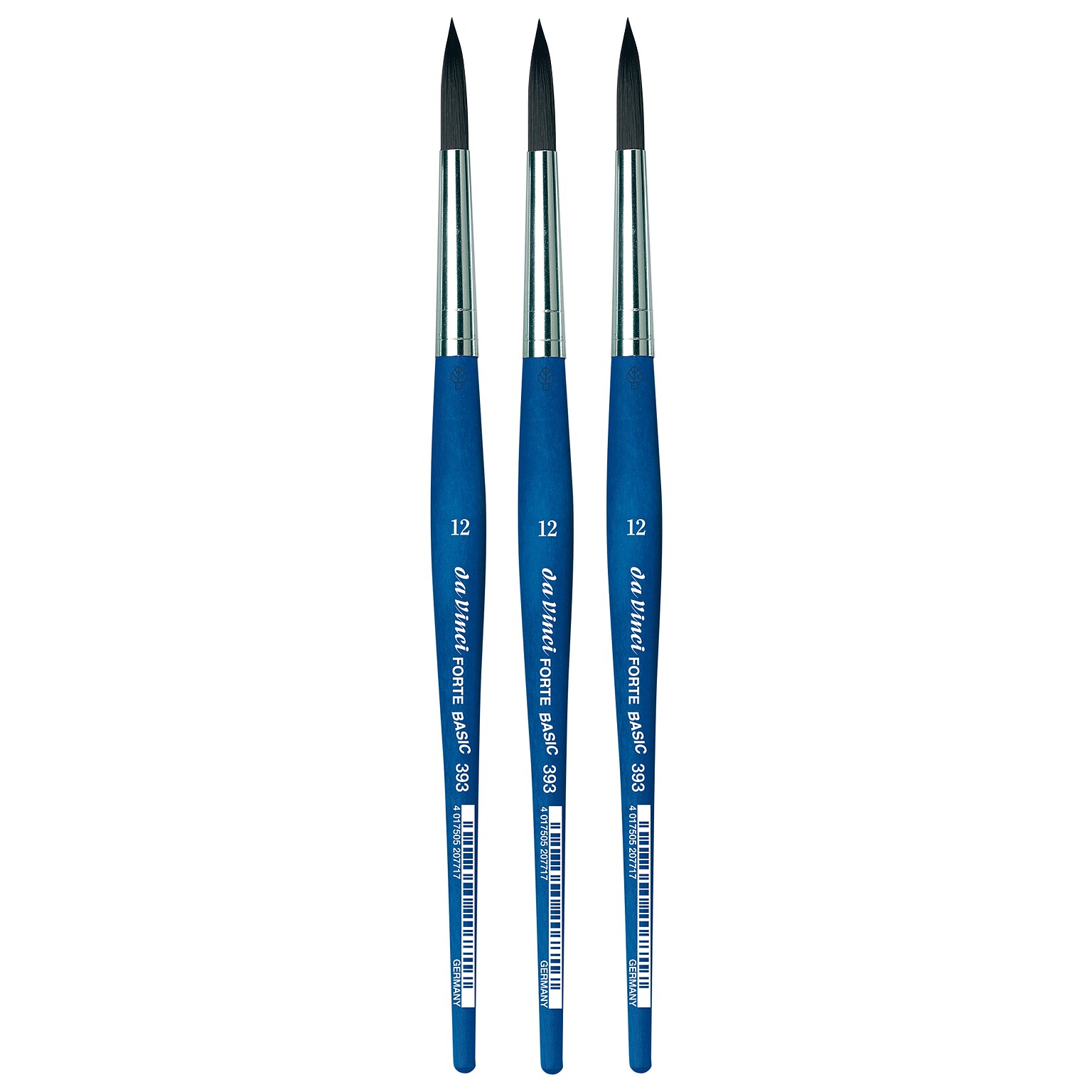 da Vinci FORTE BASIC Acrylic Synthetic Student Round Brush, 3 /Pack (DVXVA39312-3)
