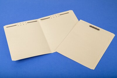 Quill Brand® Heavy-Duty Reinforced Straight Cut File Folders, 2-Fasteners, Letter, 2-Ply, Manila, 50/Bx (7-37523)